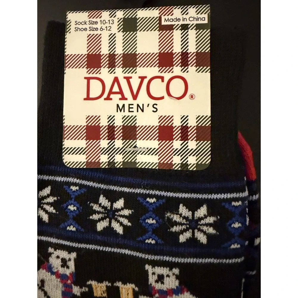 Mens Christmas Novelty Socks Bundle Davco Polar Bear Beer Festive Fun Pun 2 Pair